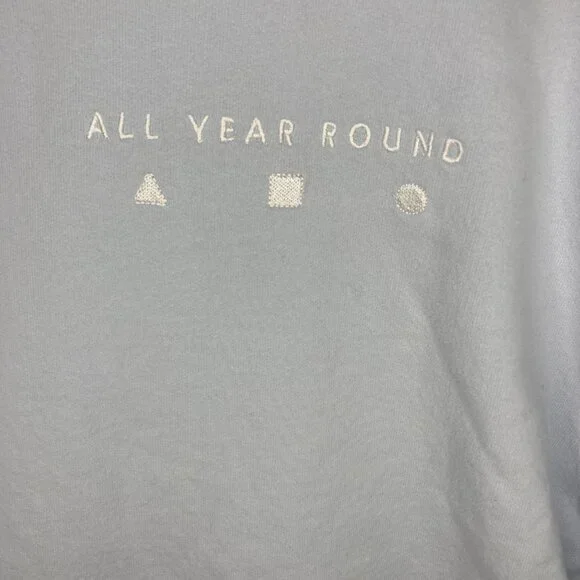 AYR All Year Round The Sweatshirt Crewneck Light Blue Small **FLAW** 100% Cotton - Picture 4 of 12